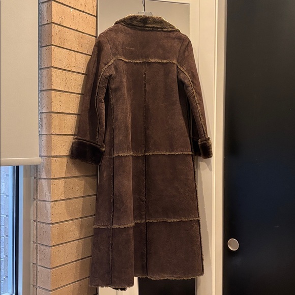 VTG Newport News Suede and faux fur coat - S, brown - Picture 5 of 6